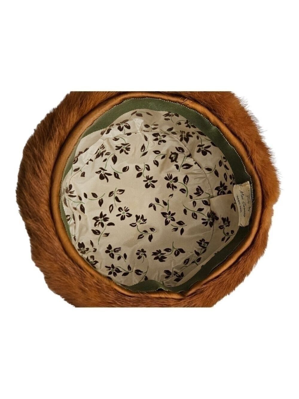 Mae Carney Genuine Ladies Tan Mink Hat Size Small - Picture 7 of 7